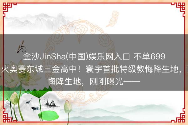 金沙JinSha(中国)娱乐网入口 不单699,还是数死一火奥赛东城三金高中!寰宇首批特级教悔降生地,刚刚曝光——