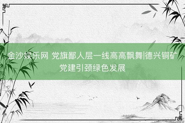 金沙娱乐网 党旗鄙人层一线高高飘舞|德兴铜矿党建引颈绿色发展