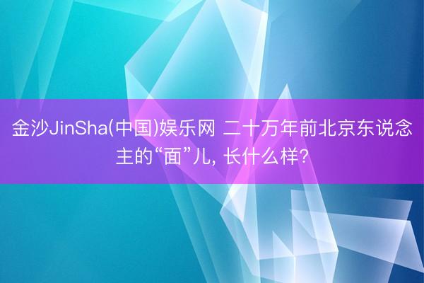 金沙JinSha(中国)娱乐网 二十万年前北京东说念主的“面”儿， 长什么样?