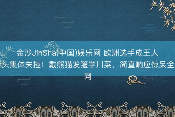 金沙JinSha(中国)娱乐网 欧洲选手成王人街头集体失控！戴熊猫发箍学川菜，简直响应惊呆全网
