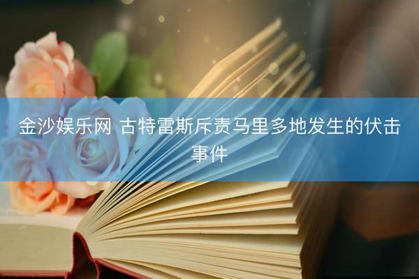 金沙娱乐网 古特雷斯斥责马里多地发生的伏击事件