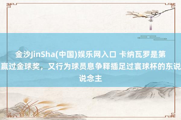 金沙JinSha(中国)娱乐网入口 卡纳瓦罗是第四位赢过金球奖，又行为球员息争释插足过寰球杯的东说念主